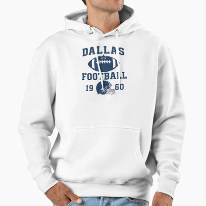 Dallas Football 1960 Helmet And Ball Hoodie - Streetwear Style Unisex - T-Shirt, Sweatshirt, Hoodie
