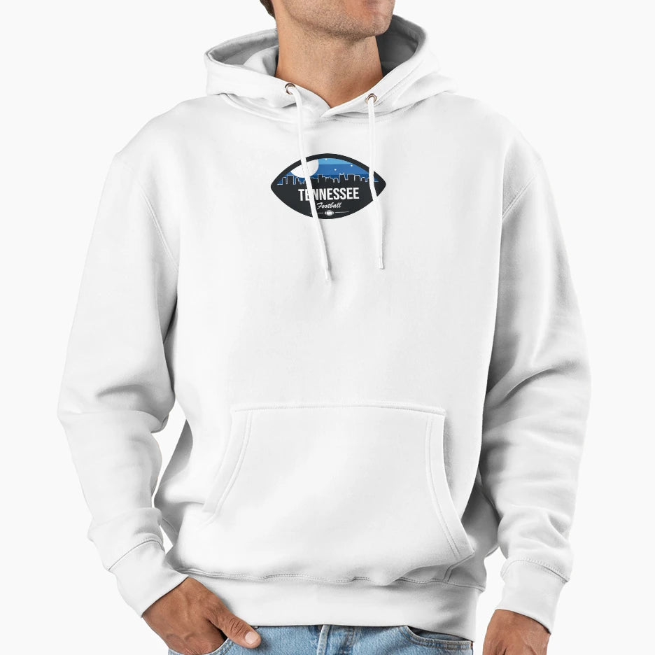 Tennessee Football Skyline Badge Hoodie - Aesthetic Graphic Unisex - T-Shirt, Sweatshirt, Hoodie