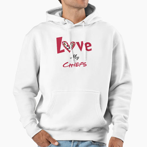Love My Chiefs Hoodie - Minimalist Print Men Women - T-Shirt, Sweatshirt, Hoodie