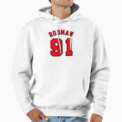 Dennis Rodman 91 Jersey Hoodie - Trendy Graphic Unisex - T-Shirt, Sweatshirt, Hoodie