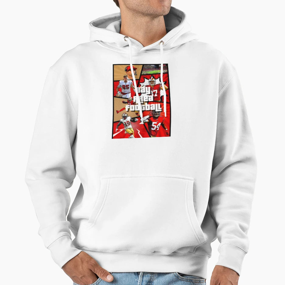 Bay Area Football Hoodie - Graphic Print Unisex - T-Shirt, Sweatshirt, Hoodie