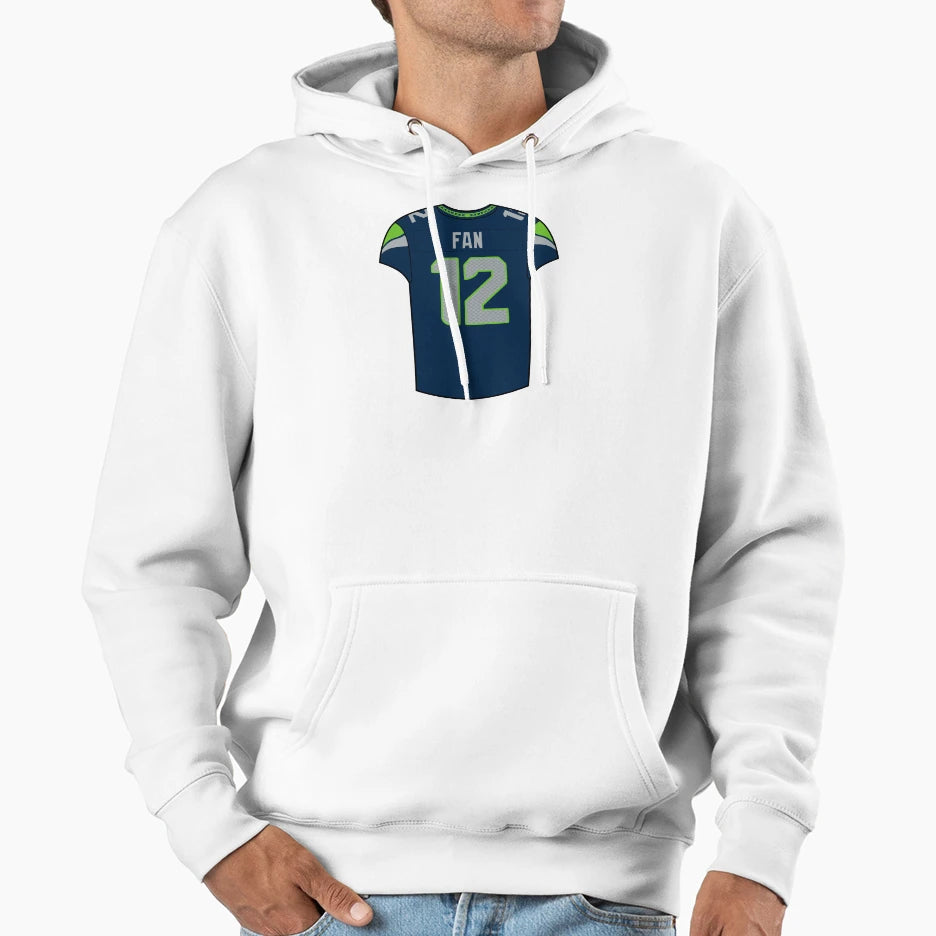 12Th Home Jersey Hoodie - Aesthetic Graphic for Adults - T-Shirt, Sweatshirt, Hoodie