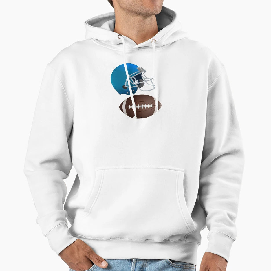 Football Gameday Helmet And Ball Hoodie - Fun Novelty Design for Adults - T-Shirt, Sweatshirt, Hoodie