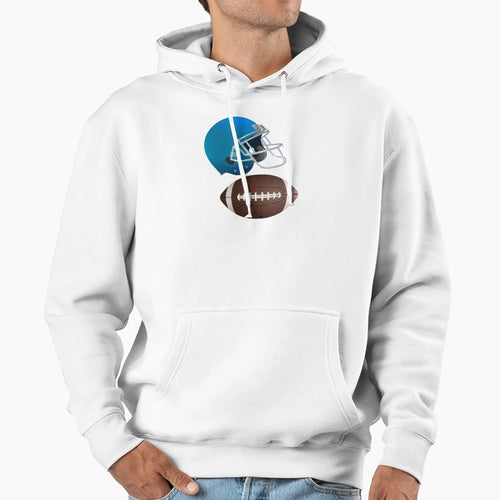 Football Gameday Helmet And Ball Hoodie - Fun Novelty Design for Adults - T-Shirt, Sweatshirt, Hoodie