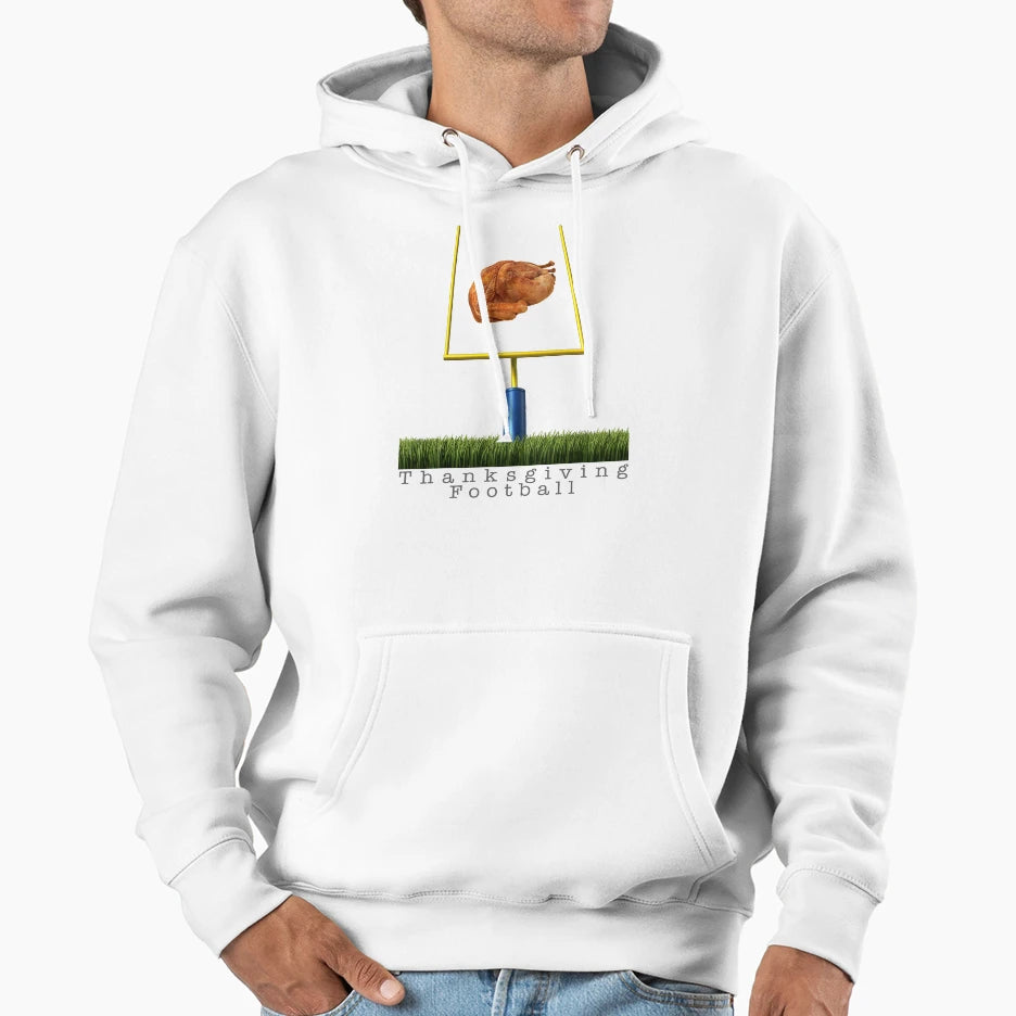Funny American Thanksgiving Football Hoodie - Minimalist Print for Adults - T-Shirt, Sweatshirt, Hoodie