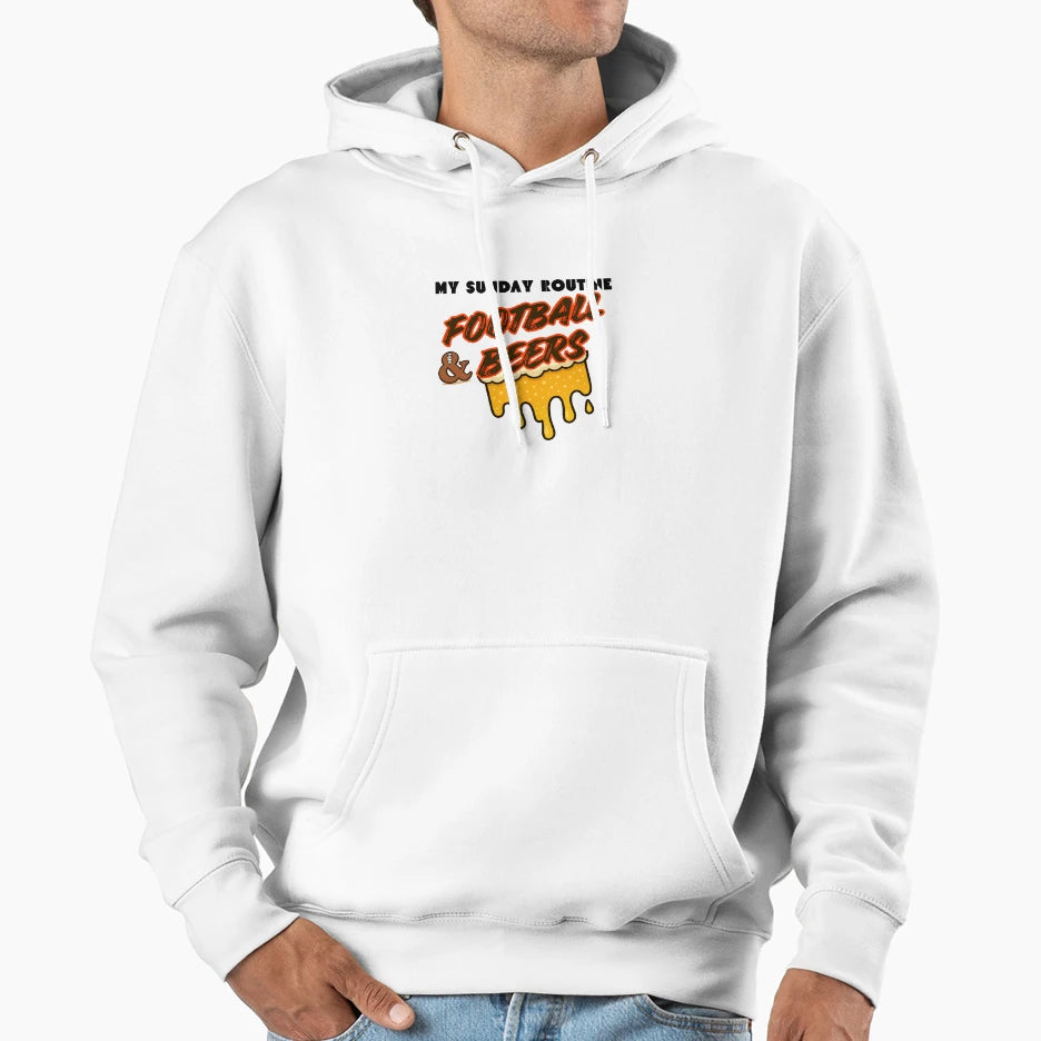 Cleveland Browns Sunday Routine Football Hoodie - Aesthetic Graphic Unisex - T-Shirt, Sweatshirt, Hoodie