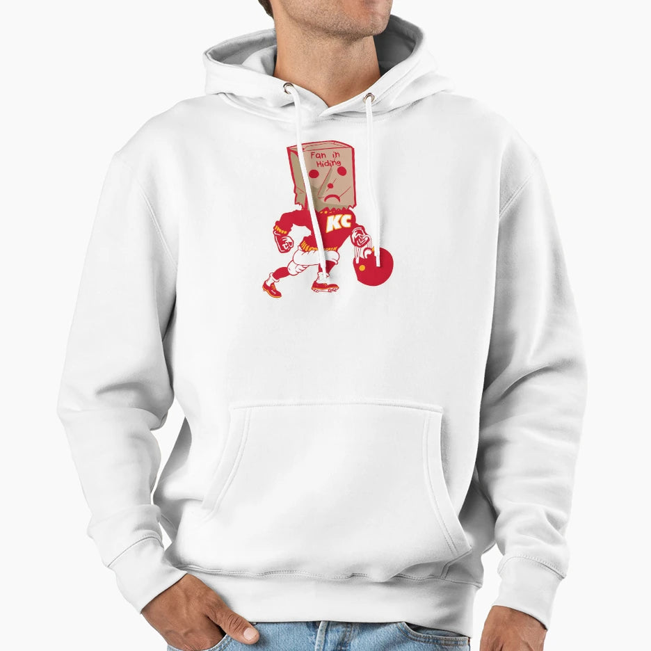 Kansas City Fan Hiding Hoodie - Novelty Apparel for Adults - T-Shirt, Sweatshirt, Hoodie