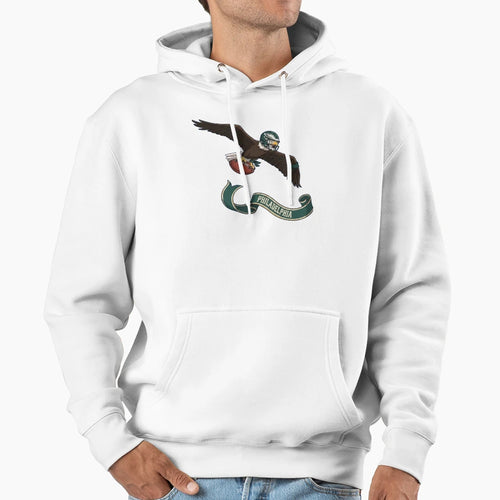 Philadelphia Football Eagle Mascot Hoodie - Aesthetic Graphic Unisex - T-Shirt, Sweatshirt, Hoodie