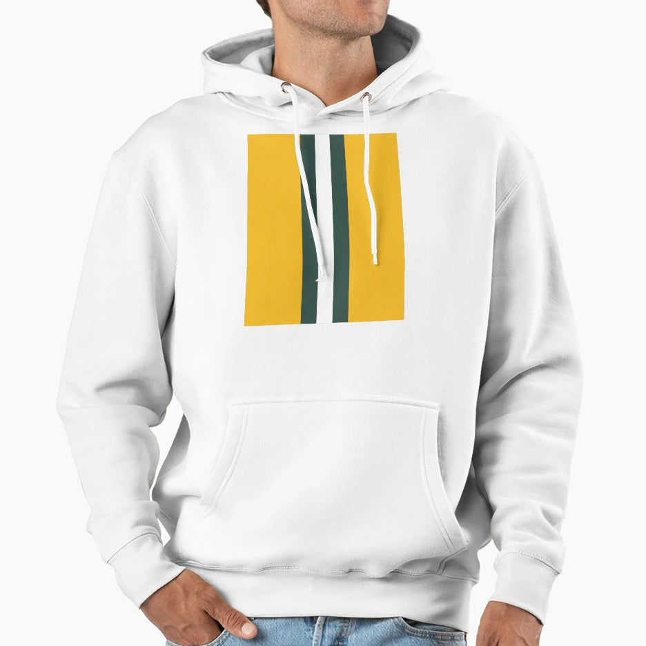American Football Stripes Green Bay Hoodie - Unique Graphic Men Women - T-Shirt, Sweatshirt, Hoodie