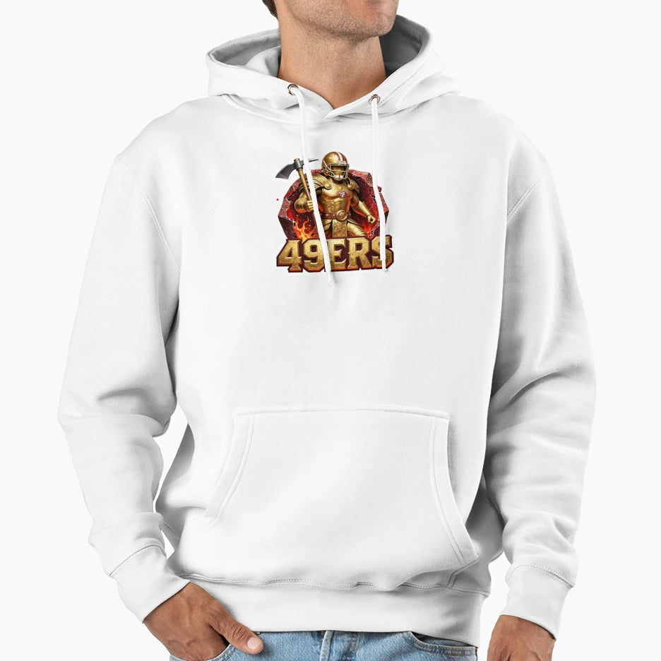 San Francisco 49Ers Football Decal Hoodie - Graphic Print Unisex - T-Shirt, Sweatshirt, Hoodie