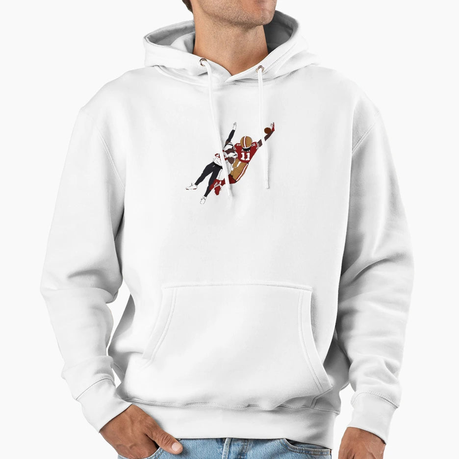 Brandon Aiyuks Catch Over Henry Tootoo Hoodie - Custom Art Print Men Women - T-Shirt, Sweatshirt, Hoodie