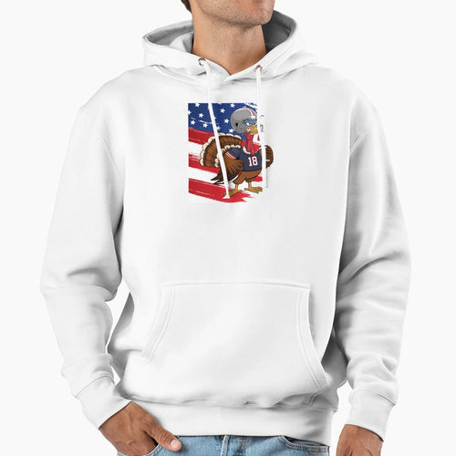 Turkey Football Player Funny Hoodie - Novelty Apparel Men Women - T-Shirt, Sweatshirt, Hoodie