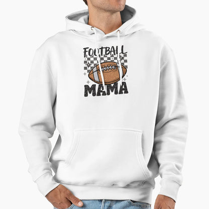 Football Mama Glitter Hoodie - Unique Graphic for Adults - T-Shirt, Sweatshirt, Hoodie