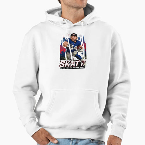 Cam Skattebo New York Giants Running Hoodie - Novelty Apparel for Adults - T-Shirt, Sweatshirt, Hoodie