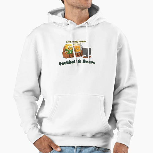 Green Bay Packers My Sunday Routine Hoodie - Fun Novelty Design Men Women - T-Shirt, Sweatshirt, Hoodie