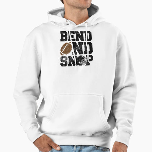 Distressed Bend And Snap Football Hoodie - Trendy Graphic Men Women - T-Shirt, Sweatshirt, Hoodie