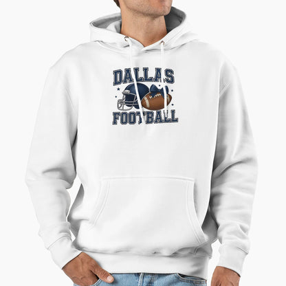 Dallas Football Helmet And Ball Bow Hoodie - Unique Graphic Men Women - T-Shirt, Sweatshirt, Hoodie