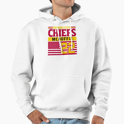 Kansas City Chiefs Mcduffie 22 Hoodie - Custom Art Print for Adults - T-Shirt, Sweatshirt, Hoodie