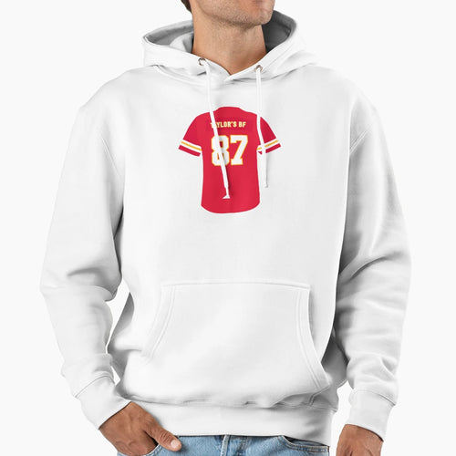 87 Taylors Boyfriend Kelce Chiefs Jersey Hoodie - Unique Graphic Men Women - T-Shirt, Sweatshirt, Hoodie