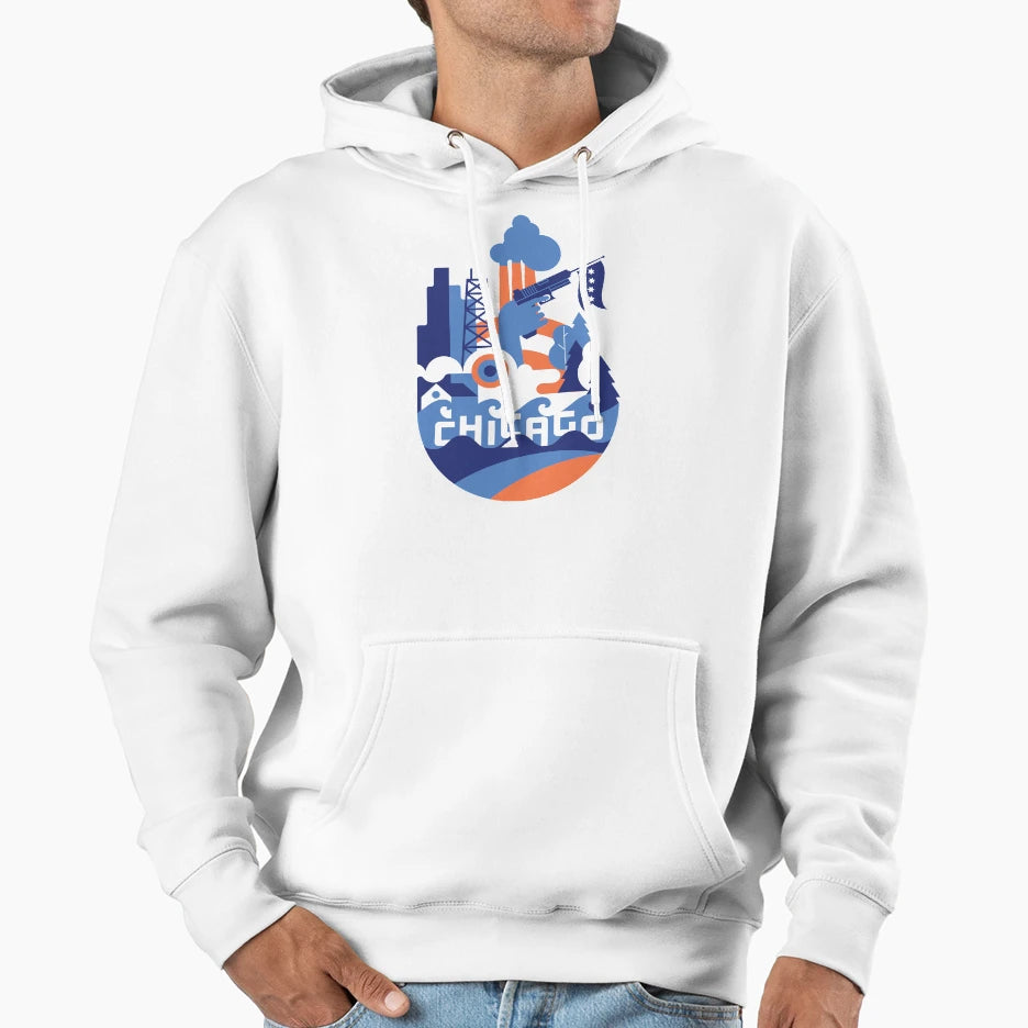 Oh Chicago Hoodie - Casual Everyday Wear for Adults - T-Shirt, Sweatshirt, Hoodie