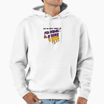 Giants Sunday Football Beers Routine Hoodie - Unique Graphic Unisex - T-Shirt, Sweatshirt, Hoodie