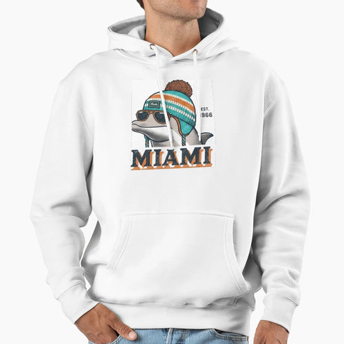 Miami Dolphins Hoodie - Fun Novelty Design for Adults - T-Shirt, Sweatshirt, Hoodie