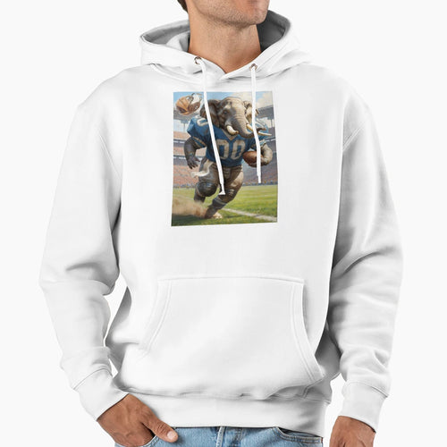 Copy Old School Gridiron Elephant Mascot Hoodie - Minimalist Print Unisex - T-Shirt, Sweatshirt, Hoodie