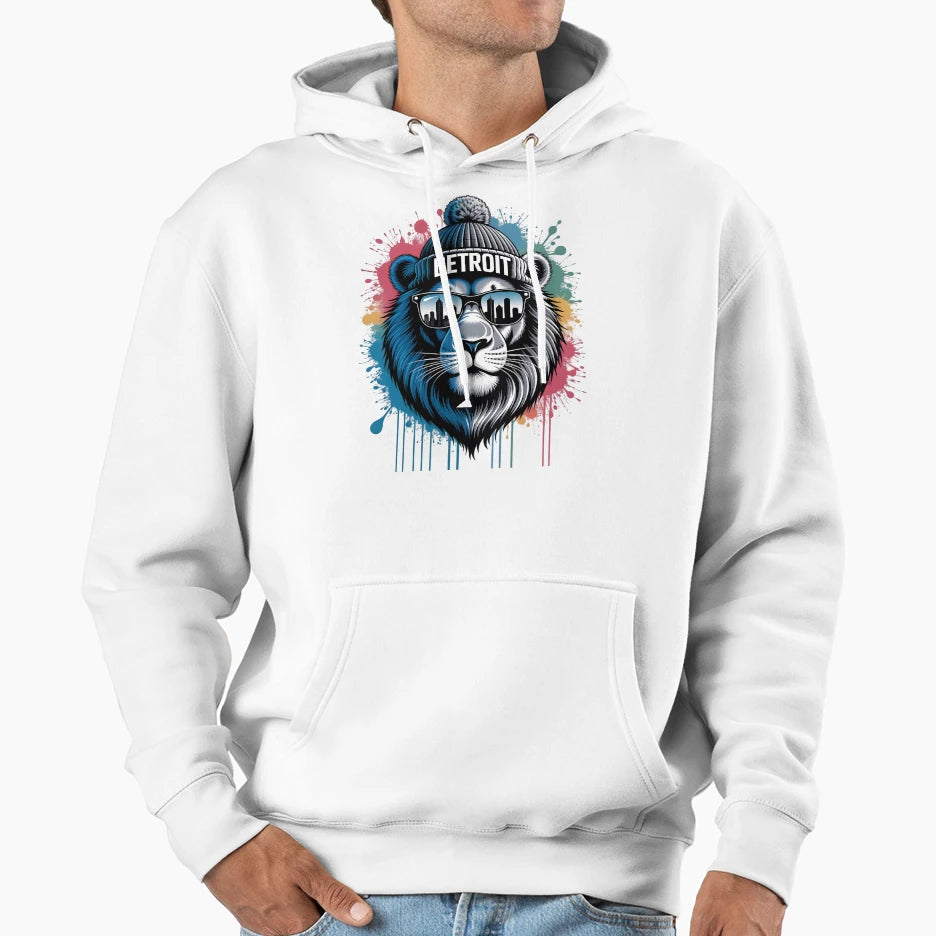 Detroit Lion Hoodie - Unique Graphic Unisex - T-Shirt, Sweatshirt, Hoodie