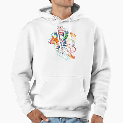Art Colorful Drawing American Football Hoodie - Graphic Print Men Women - T-Shirt, Sweatshirt, Hoodie
