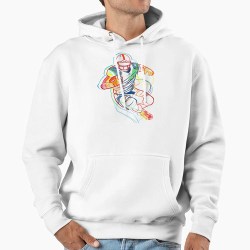 Art Colorful Drawing American Football Hoodie - Graphic Print Men Women - T-Shirt, Sweatshirt, Hoodie