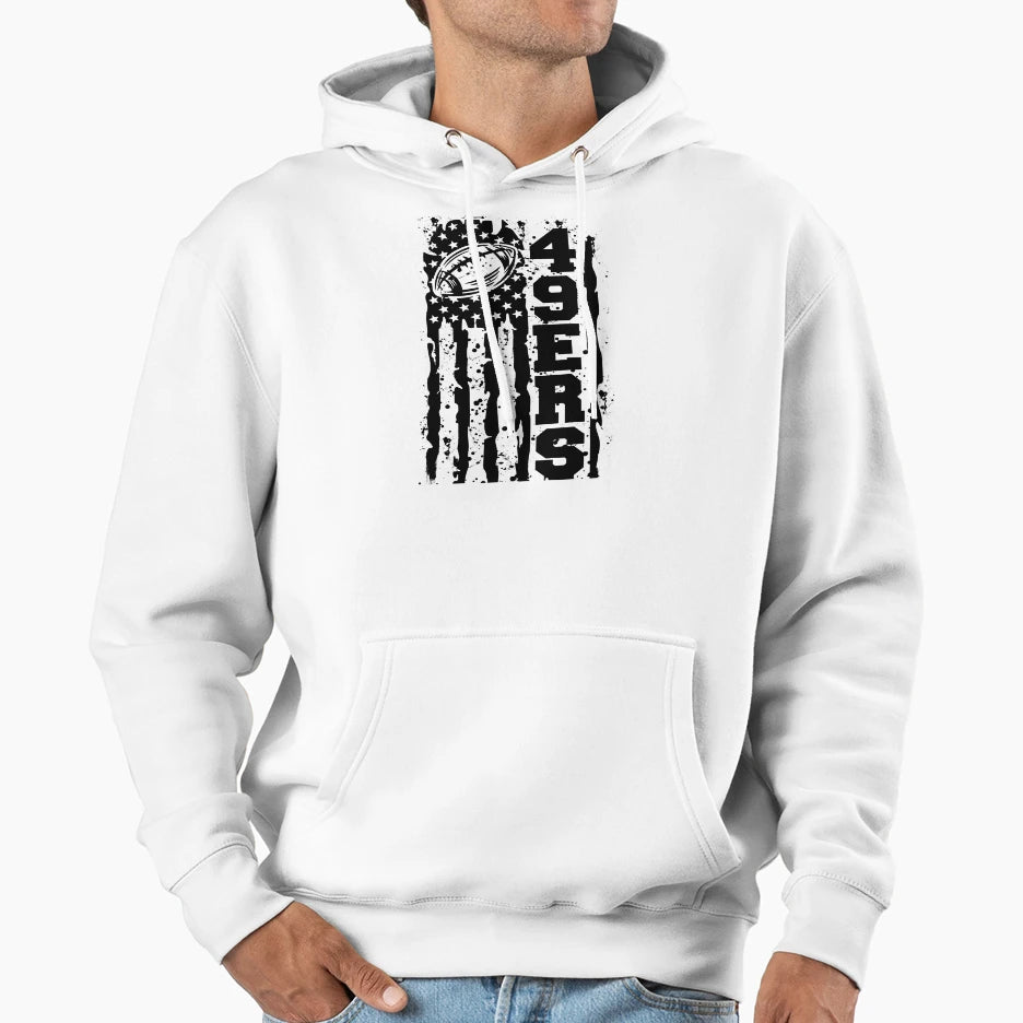 49Ers Football San Francisco Hoodie - Fun Novelty Design for Adults - T-Shirt, Sweatshirt, Hoodie
