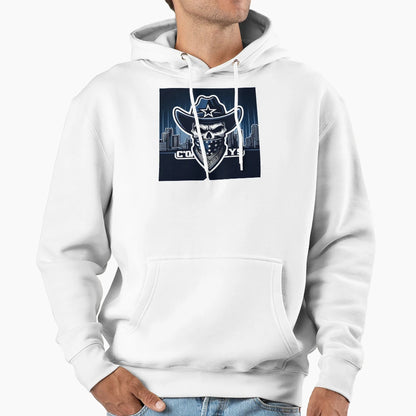 Rebel Rider Skull Cowboy Collection Hoodie - Trendy Graphic for Adults - T-Shirt, Sweatshirt, Hoodie