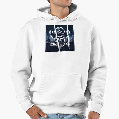 Rebel Rider Skull Cowboy Collection Hoodie - Trendy Graphic for Adults - T-Shirt, Sweatshirt, Hoodie