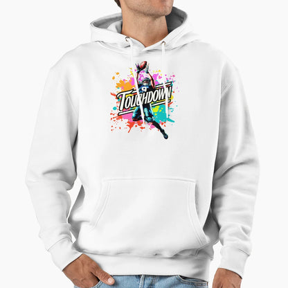 American Football Touchdown Catch Rainbow Hoodie - Streetwear Style Unisex - T-Shirt, Sweatshirt, Hoodie