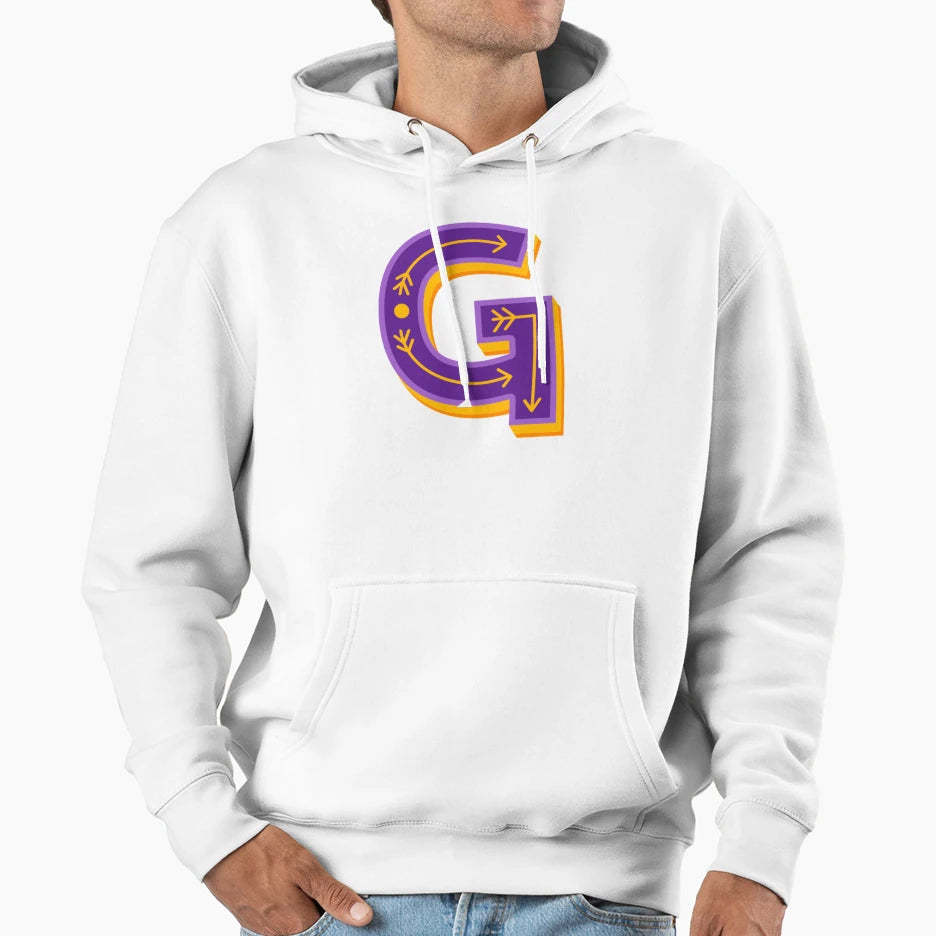 Letter G Hoodie - Minimalist Print Men Women - T-Shirt, Sweatshirt, Hoodie