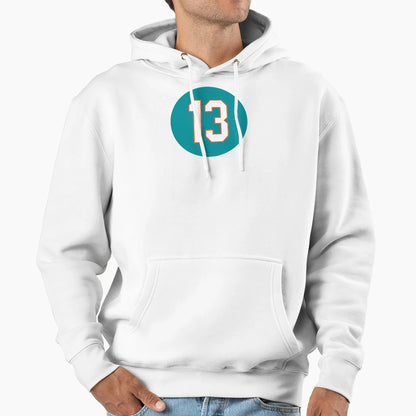 Dan Marino Number 13 Jersey Miami Hoodie - Minimalist Print Men Women - T-Shirt, Sweatshirt, Hoodie