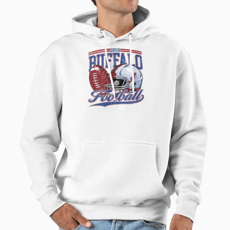 Buffalo Football Fan Hoodie - Casual Everyday Wear Unisex - T-Shirt, Sweatshirt, Hoodie