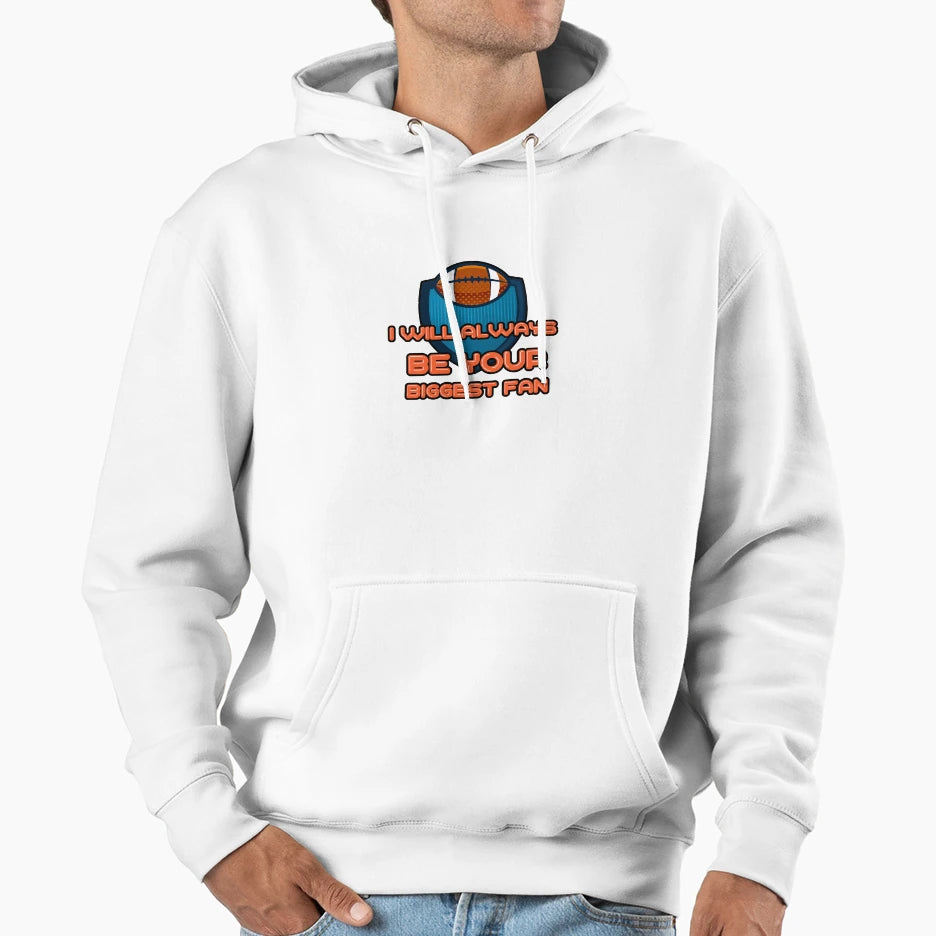 Fan Football Mom Dad Hoodie - Casual Everyday Wear Men Women - T-Shirt, Sweatshirt, Hoodie