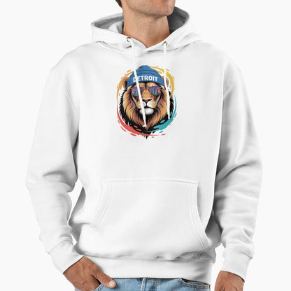 Detroit Lions Head Hoodie - Graphic Print for Adults - T-Shirt, Sweatshirt, Hoodie