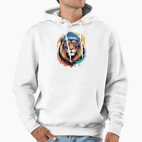 Detroit Lions Head Hoodie - Graphic Print for Adults - T-Shirt, Sweatshirt, Hoodie