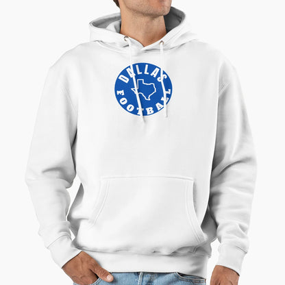 Dallas Football State Circle Hoodie - Custom Art Print for Adults - T-Shirt, Sweatshirt, Hoodie