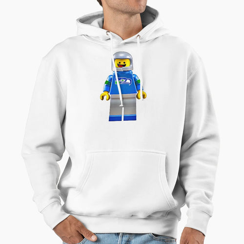 Throwback Spaceman Football Guy Hoodie - Minimalist Print Men Women - T-Shirt, Sweatshirt, Hoodie