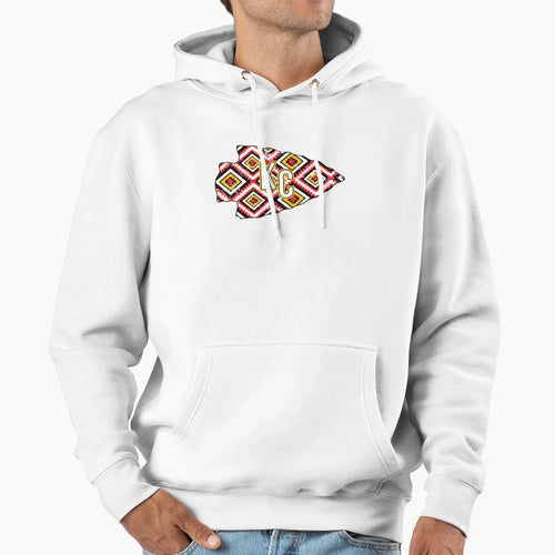 Kc Football Aztec Hoodie - Aesthetic Graphic for Adults - T-Shirt, Sweatshirt, Hoodie