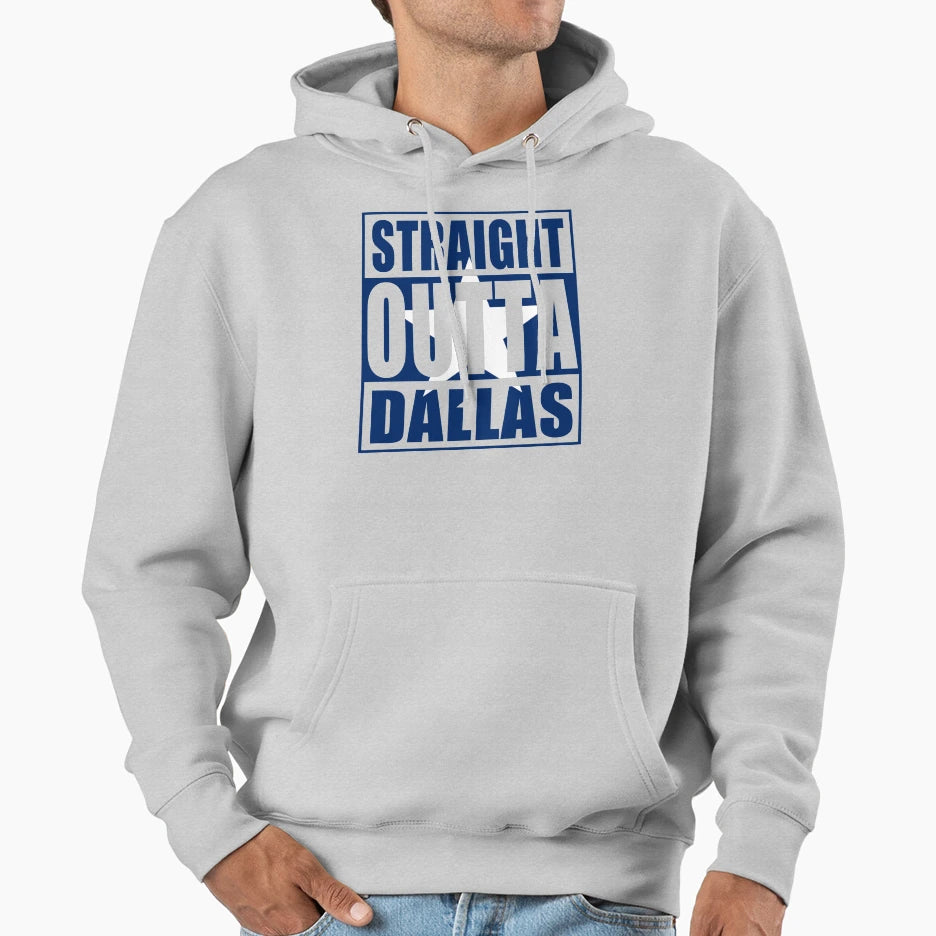 Straight Outta Dallas Flag Hoodie - Streetwear Style Unisex - T-Shirt, Sweatshirt, Hoodie