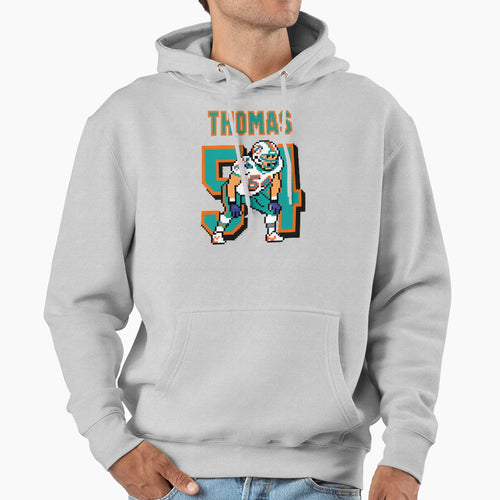 Zach Thomas 8 Bit Pixel Art Dolphins Hoodie - Graphic Print Men Women - T-Shirt, Sweatshirt, Hoodie