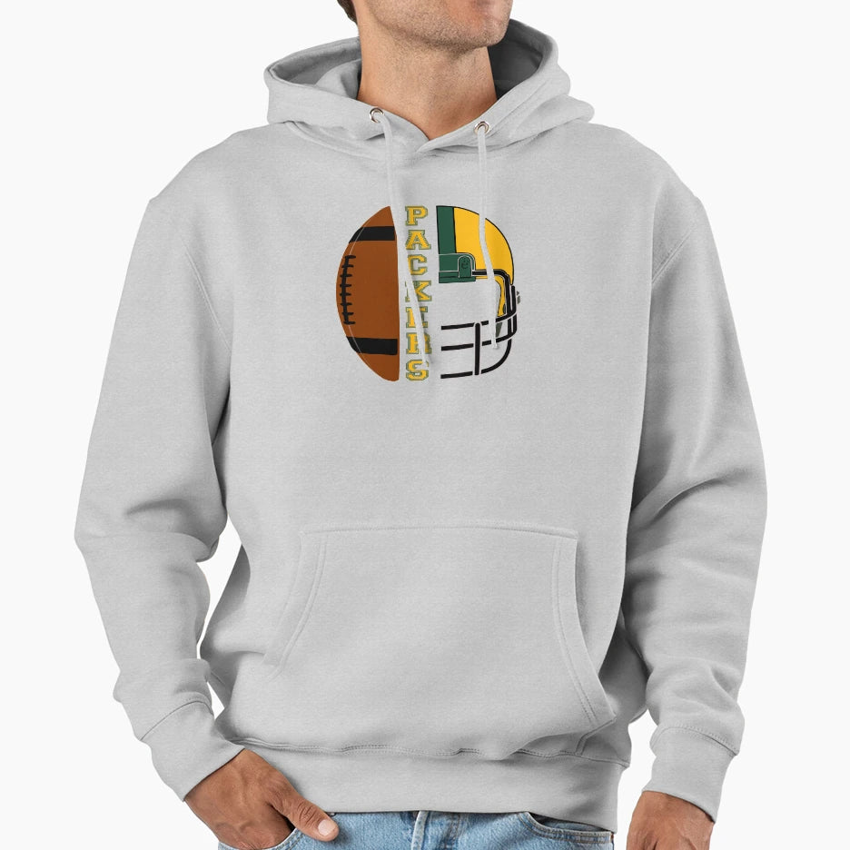 Wisconsin Football Helmet Hoodie - Fun Novelty Design Men Women - T-Shirt, Sweatshirt, Hoodie