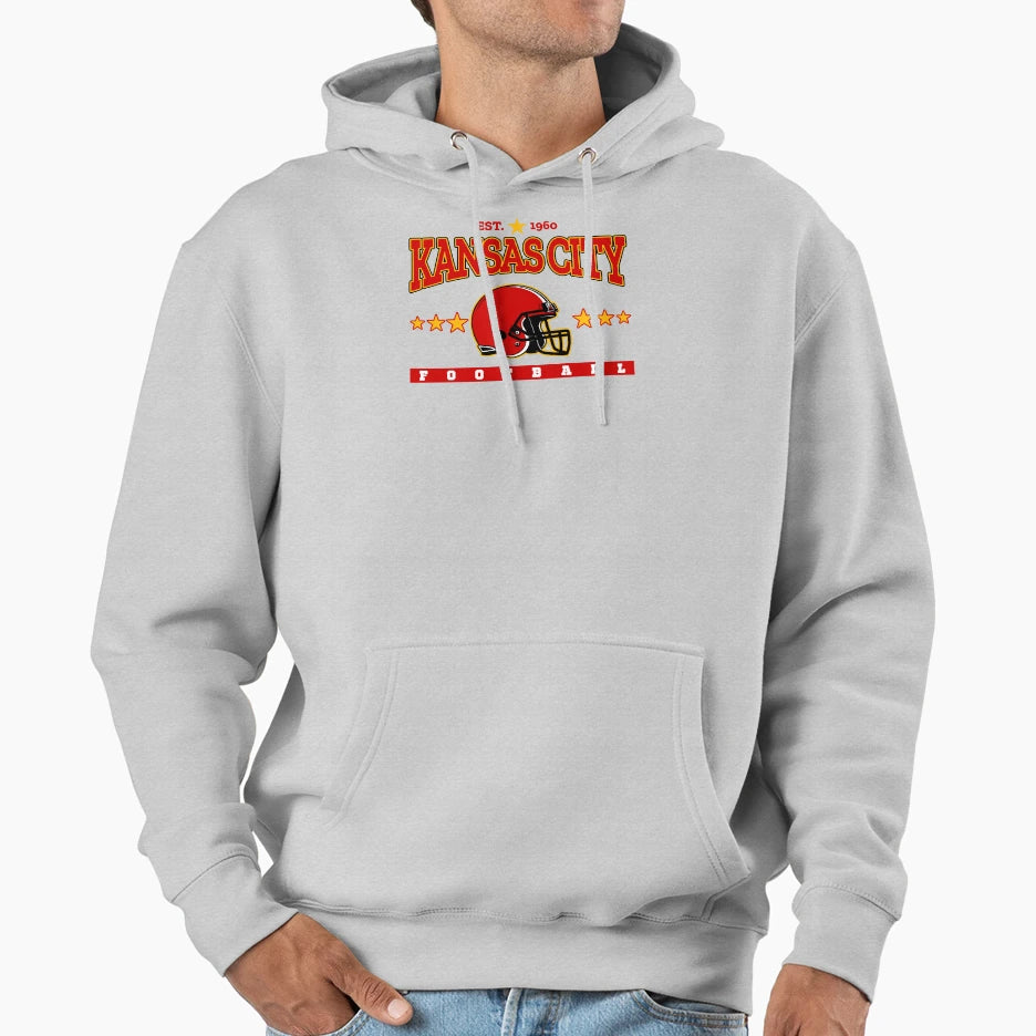 Kansas City Football Hoodie - Aesthetic Graphic Men Women - T-Shirt, Sweatshirt, Hoodie