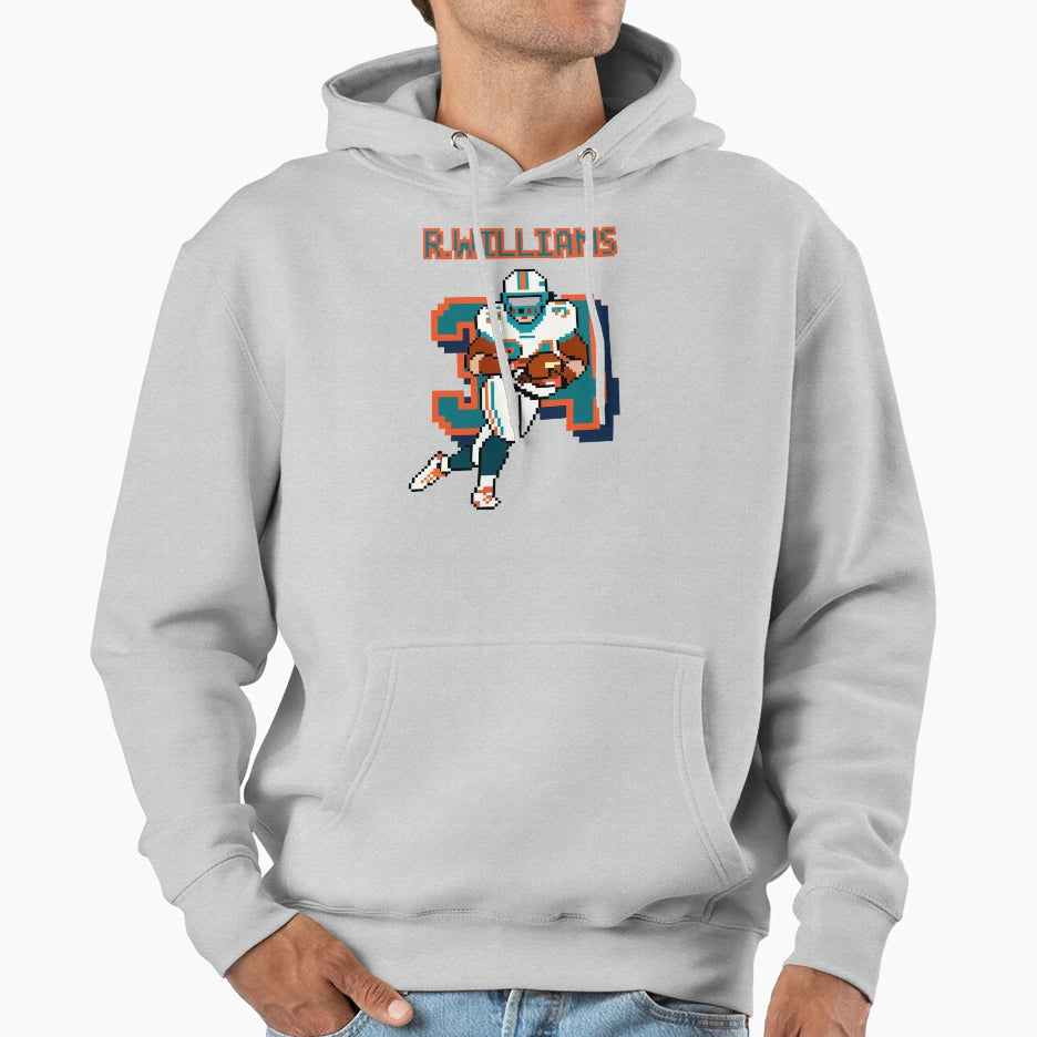 Ricky Williams 8 Bit Pixel Art Miami Hoodie - Graphic Print Men Women - T-Shirt, Sweatshirt, Hoodie