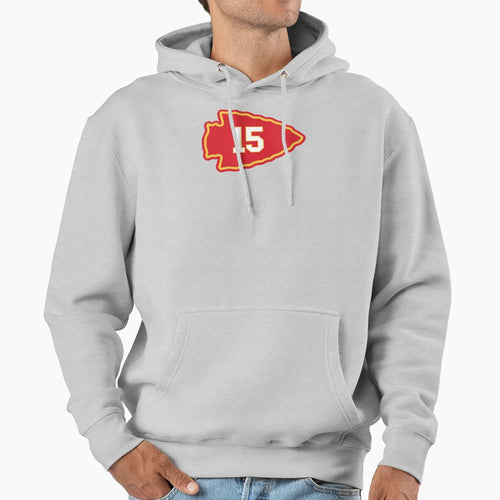 15 Mahomes Red Hoodie - Minimalist Print for Adults - T-Shirt, Sweatshirt, Hoodie