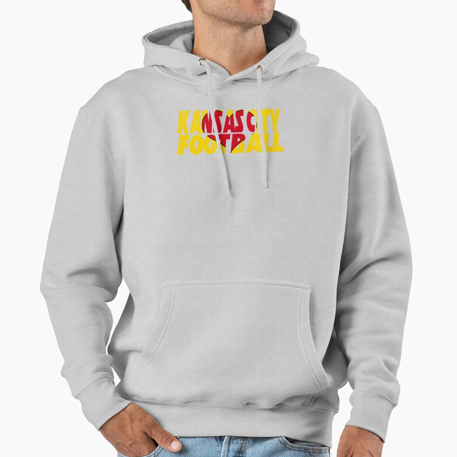 I Heart Kansas City Football Hoodie - Trendy Graphic for Adults - T-Shirt, Sweatshirt, Hoodie